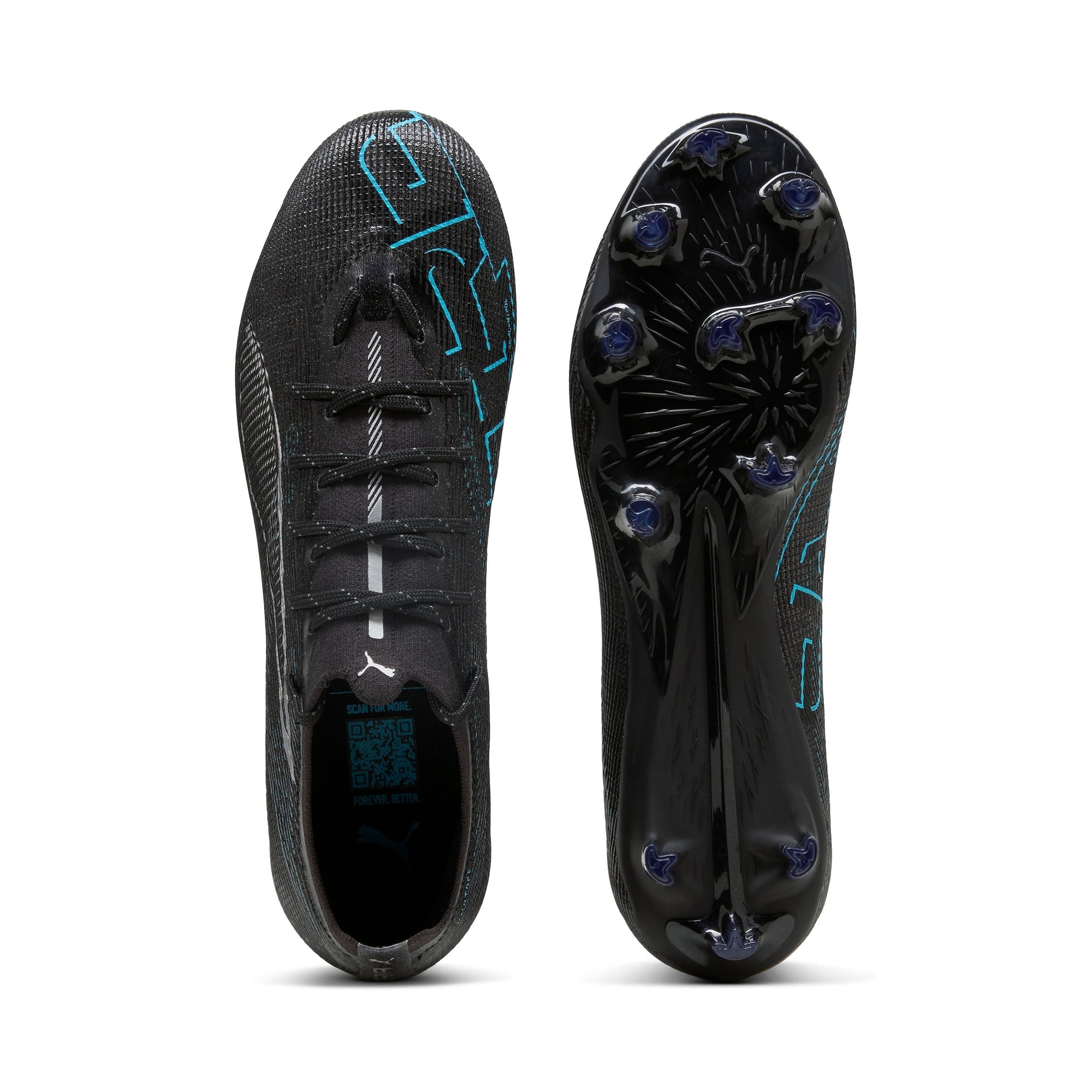 Puma Ultra 5 PRO FG/AG Black Silver-Bright Aqua