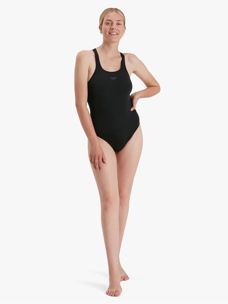 Speedo Women's Eco Endurance+ Medalist Black Swimsuit for Training and Performance