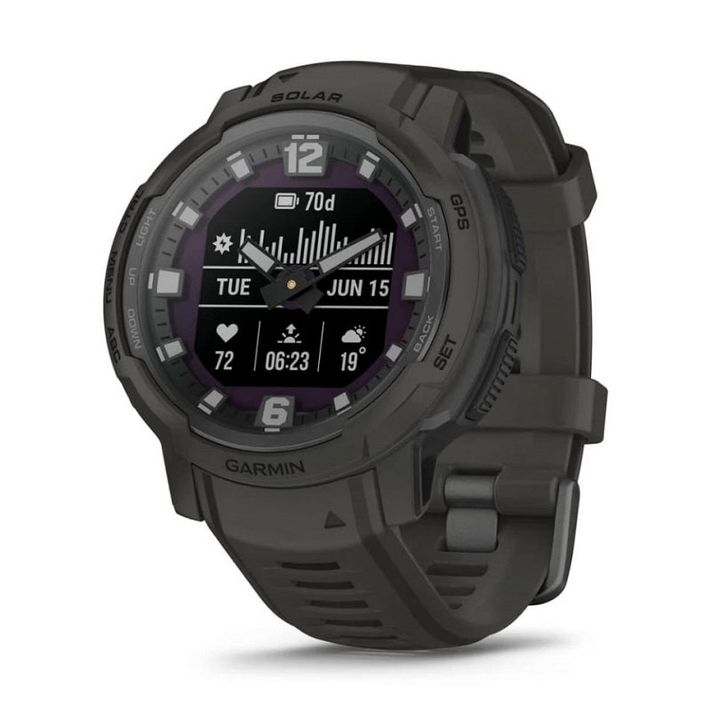Garmin Instinct Crossover Solar GPS Multisport Watch: Rugged Outdoor Navigation, Fitness Tracker