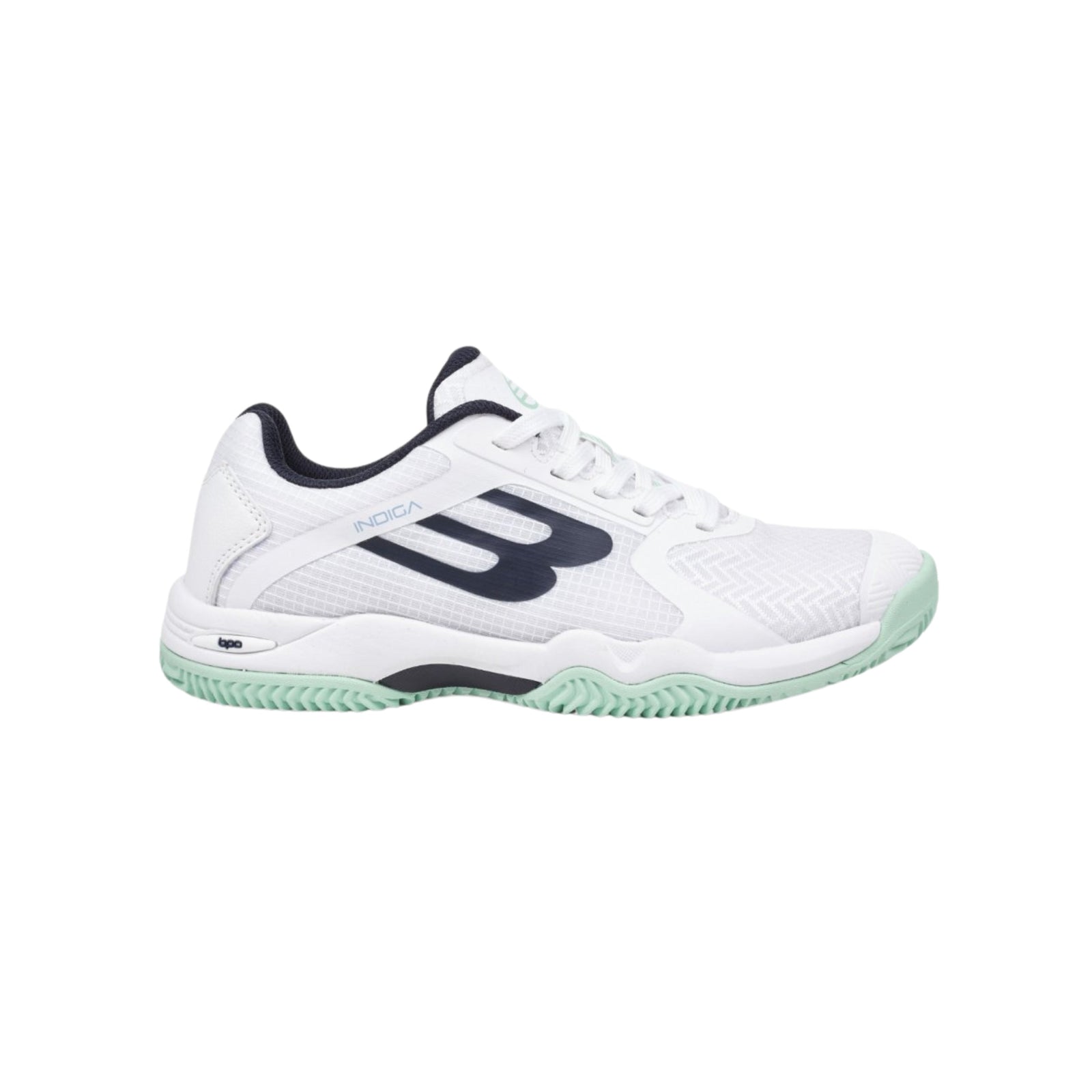 Bullpadel Indiga W 25V Padel Shoes - White/Turquoise - Cover
