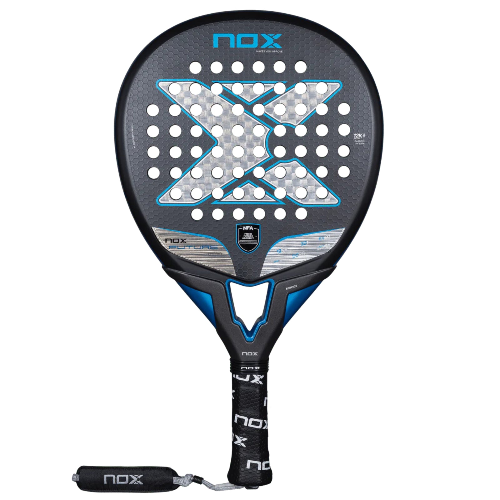 NOX Future Series Hybrid 12K Alum Padel Racket - Face