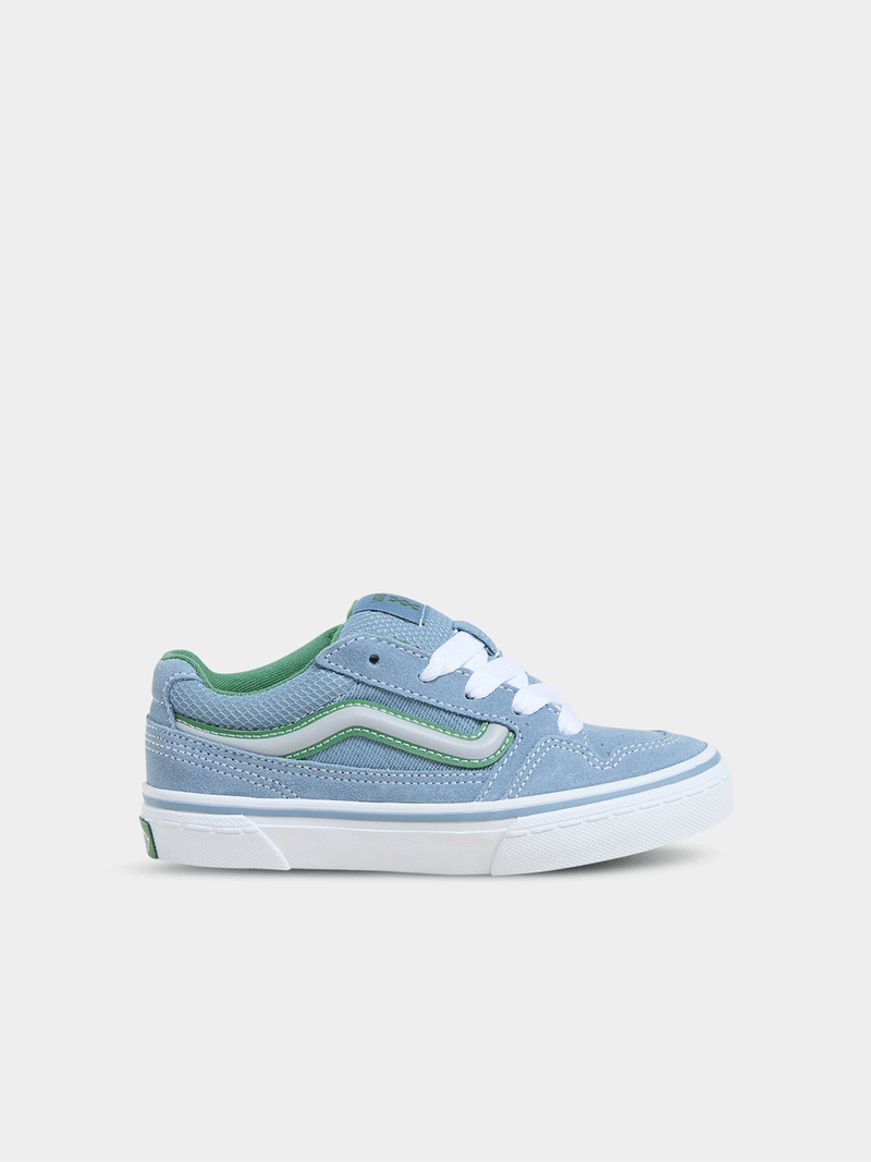 Vans Caldrone Junior Grade-School Sneakers - Vibrant Blue Green White Comfort