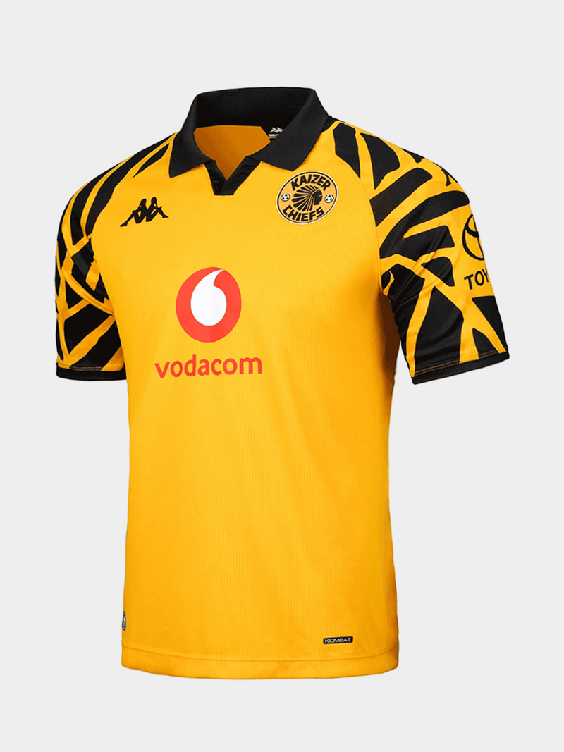 Kappa Youth Kaizer Chiefs Home Yellow Soccer Jersey - Kombat Performance Fit