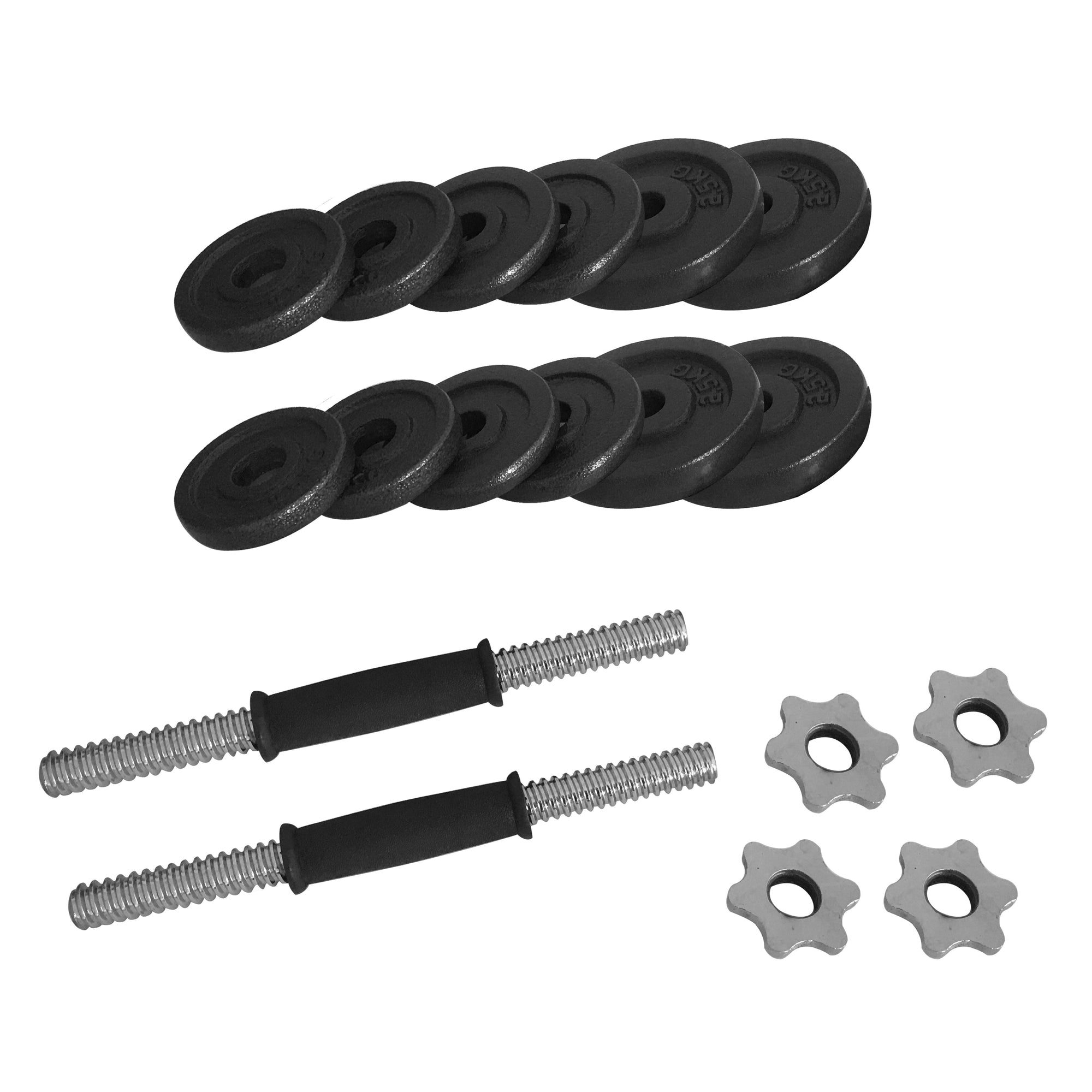 20KG CAST IRON DUMBBELL SET