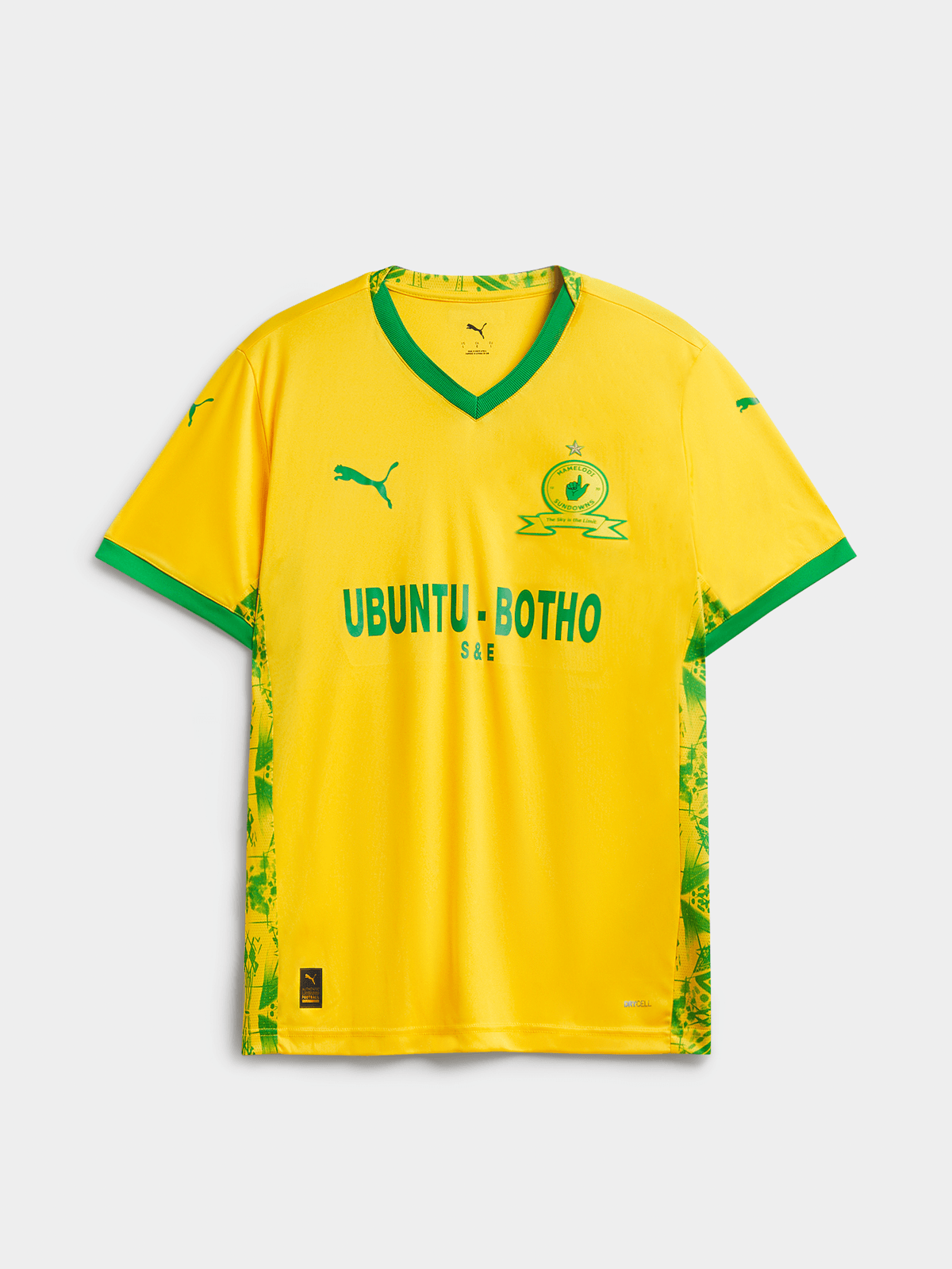 Puma Men's Mamelodi Sundowns Home 25/26 Yellow Stadium Football Fan Jersey