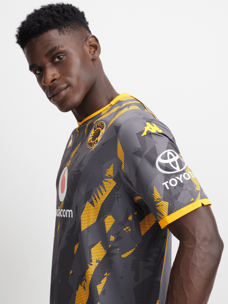 Kappa Men's Kaizer Chiefs Away 25/26 Grey Stadium Jersey Kombat Kit