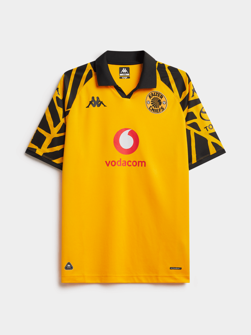 Kappa Men's Kaizer Chiefs 25/26 Home Yellow Stadium Jersey Official Fan Gear