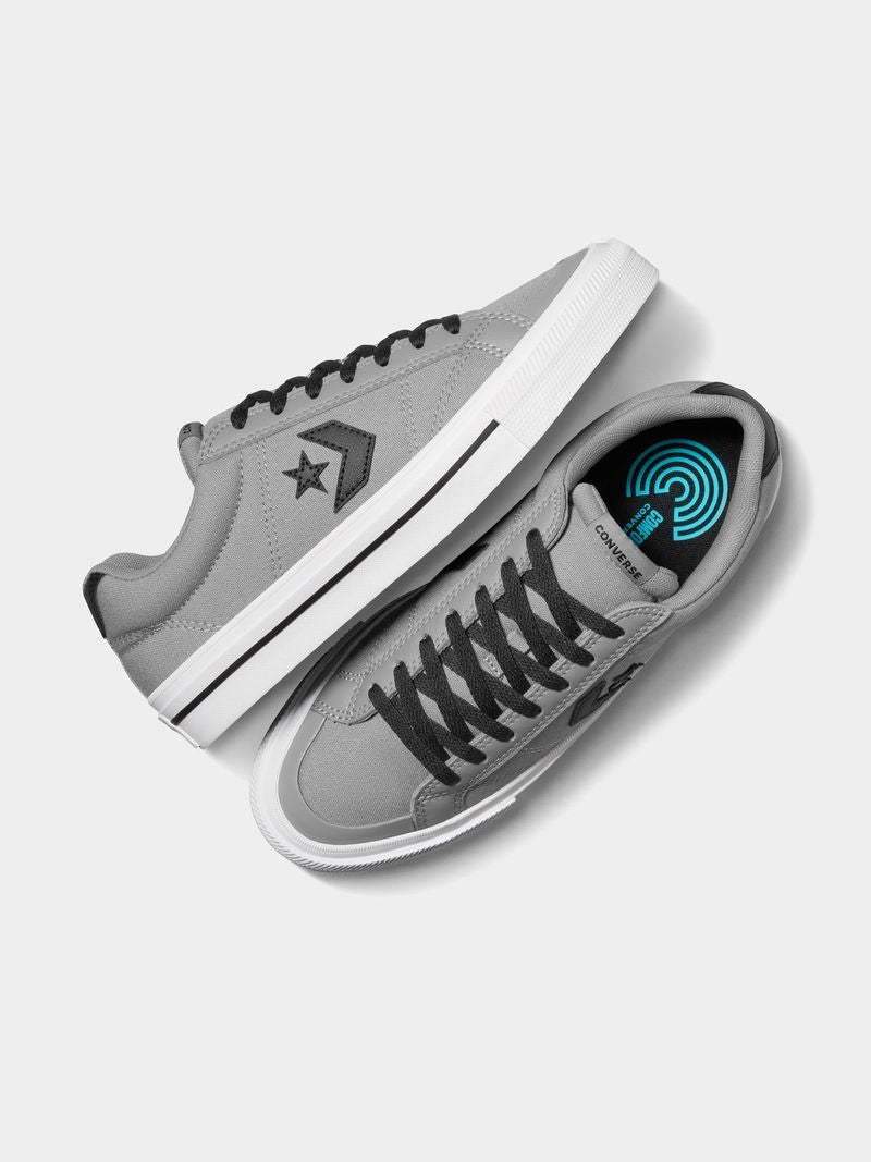 Converse Men's Sport Casual Suede Canvas Sneakers - Grey, Black, White