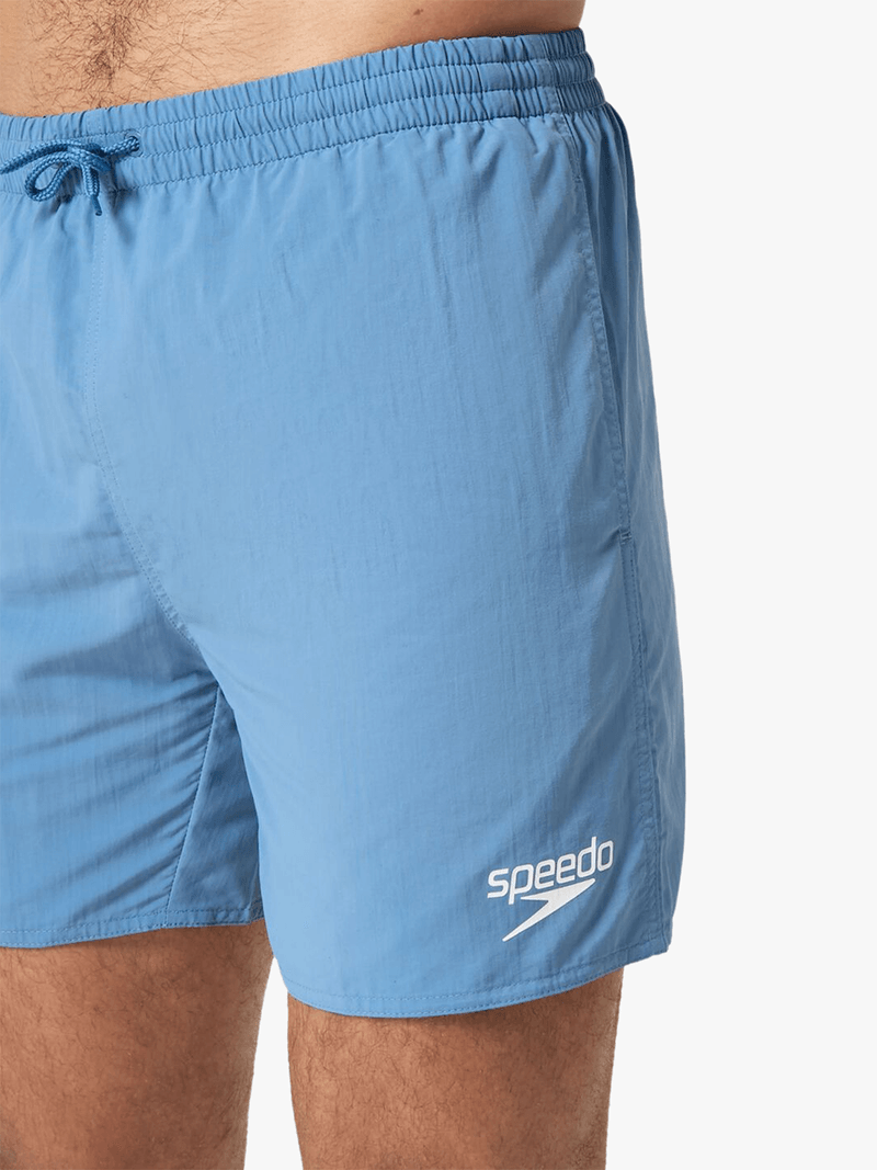 Speedo Men's Essentials 16-Inch Washed Blue Recycled Quick-Dry Watershorts with Pockets