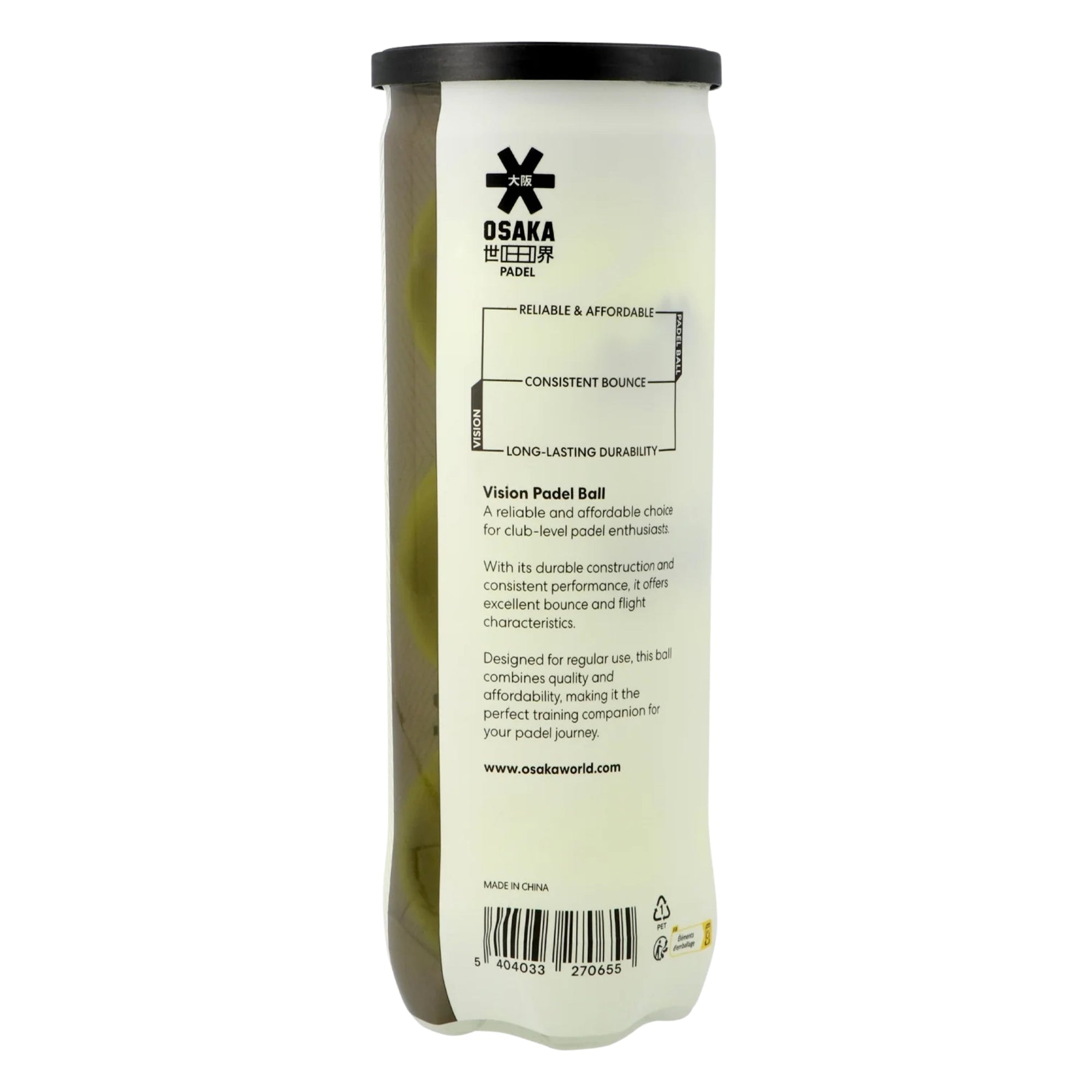 Osaka Vision Padel Balls - Back