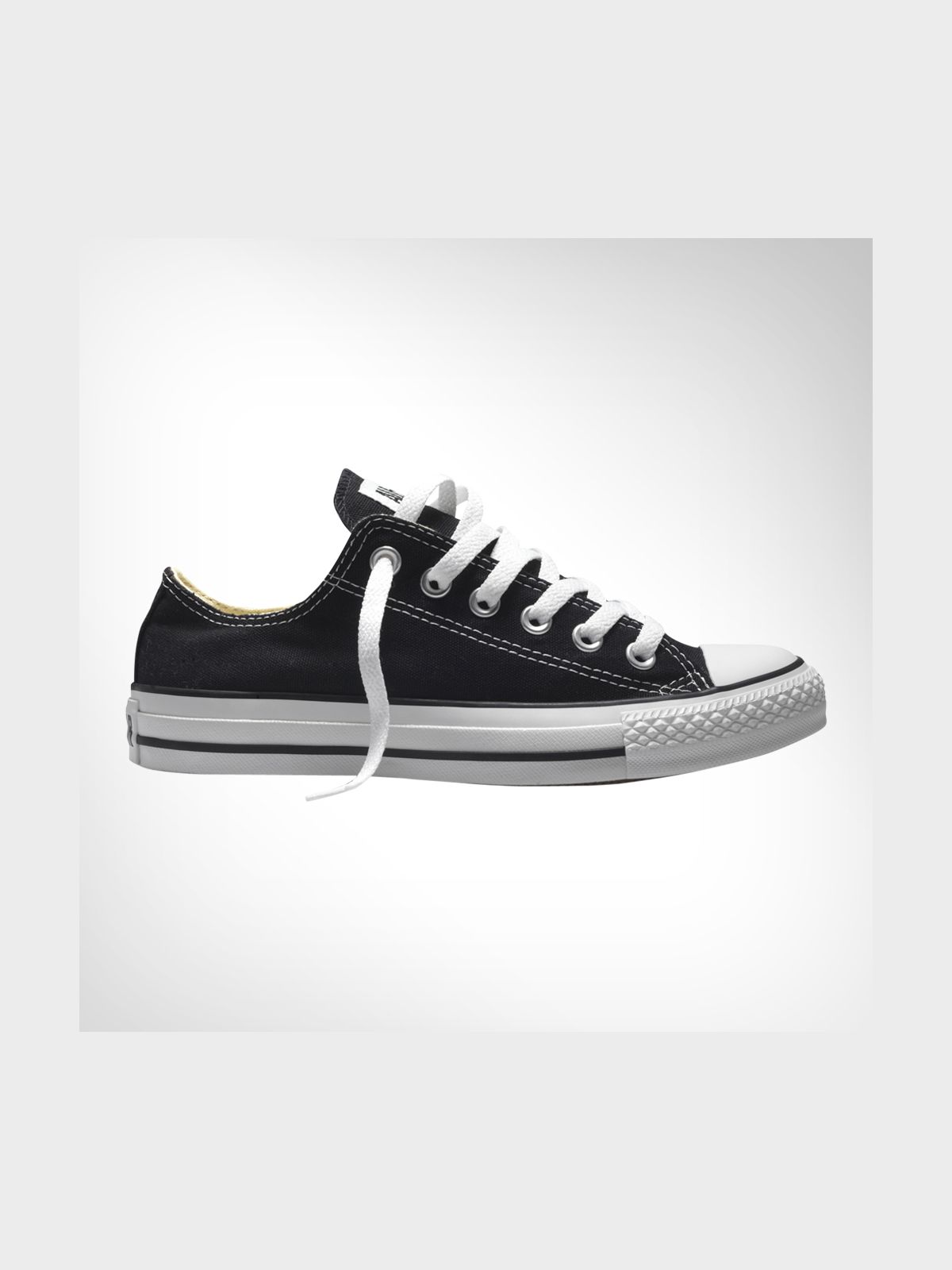 Classic Converse Junior Grade-School All Star Black/White Canvas Sneakers for Kids
