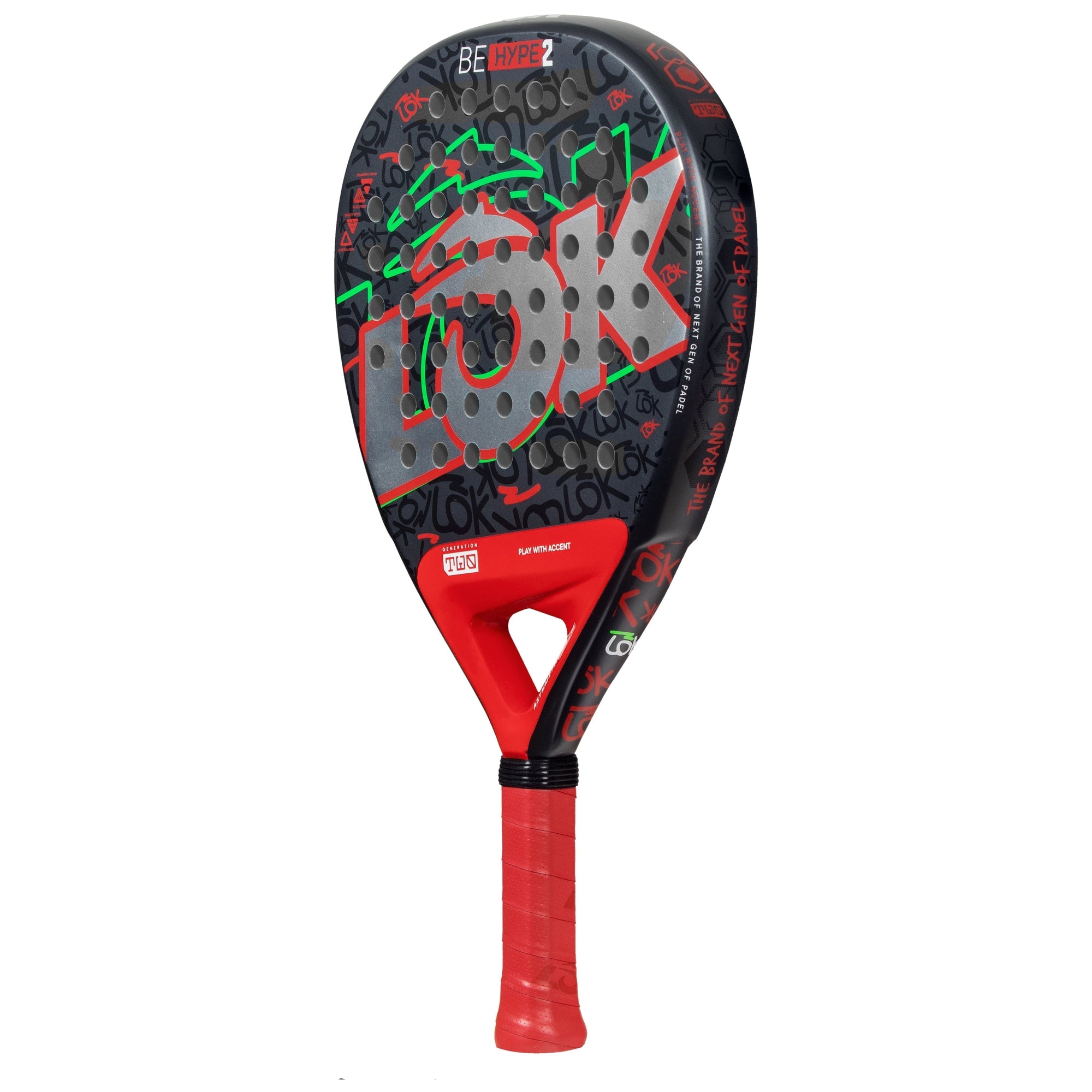 LOK Be Hype Gen 2 Padel Racket - Red - Left