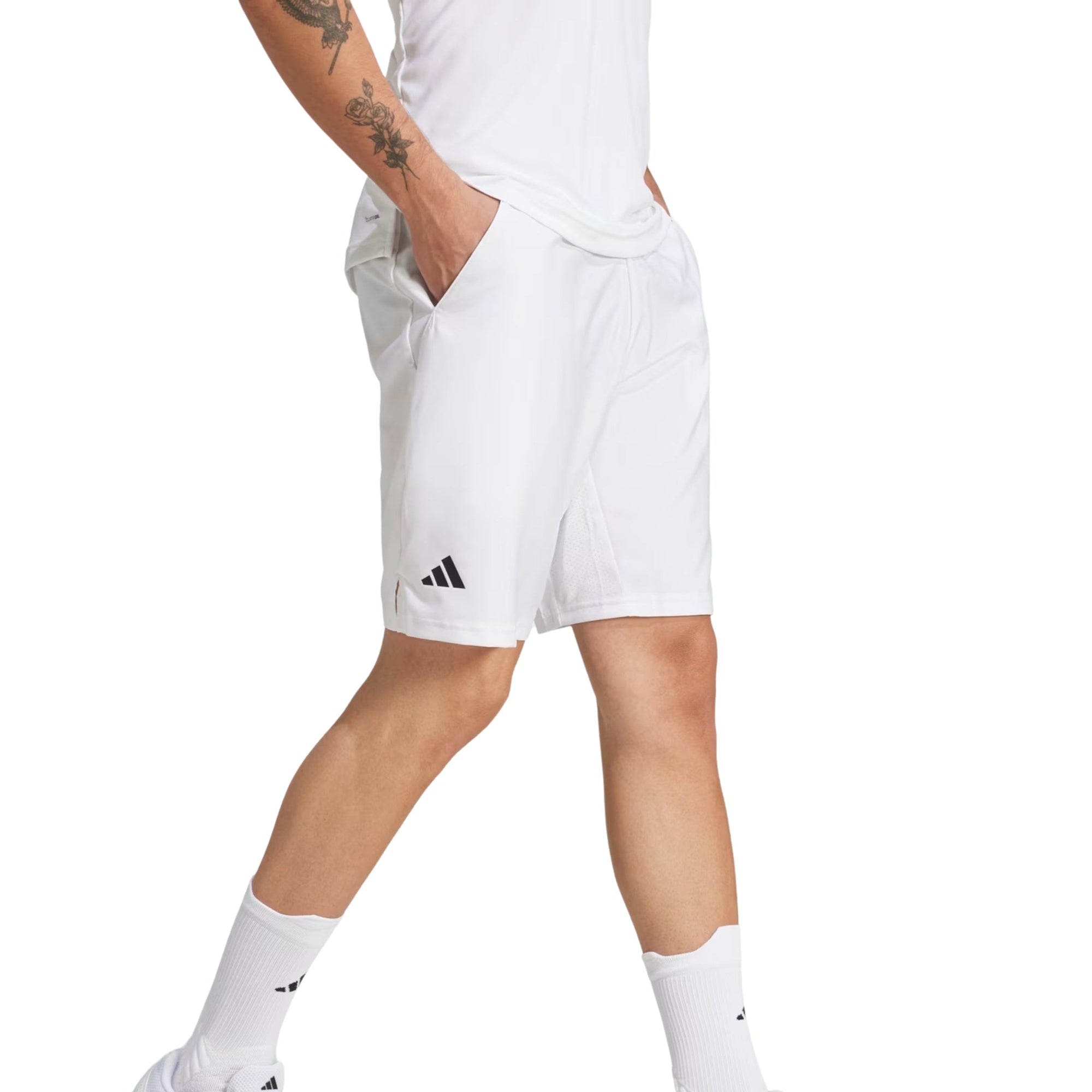 Adidas Club 3-Stripes Climacool Shorts - White - Logo
