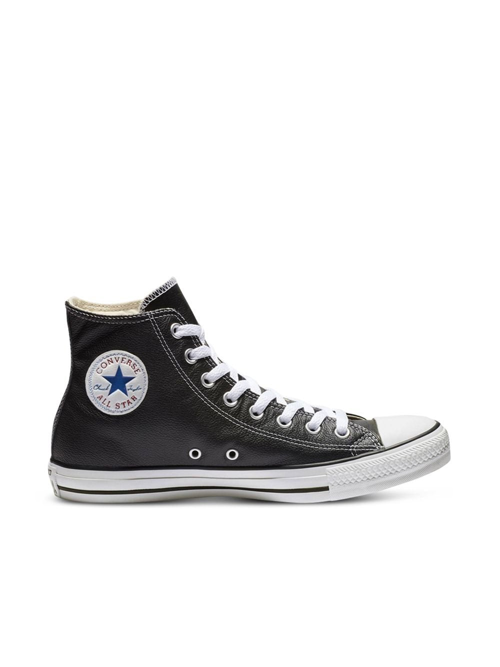 Converse Men's Chuck Taylor All Star Leather High-Top Sneakers, Classic Black