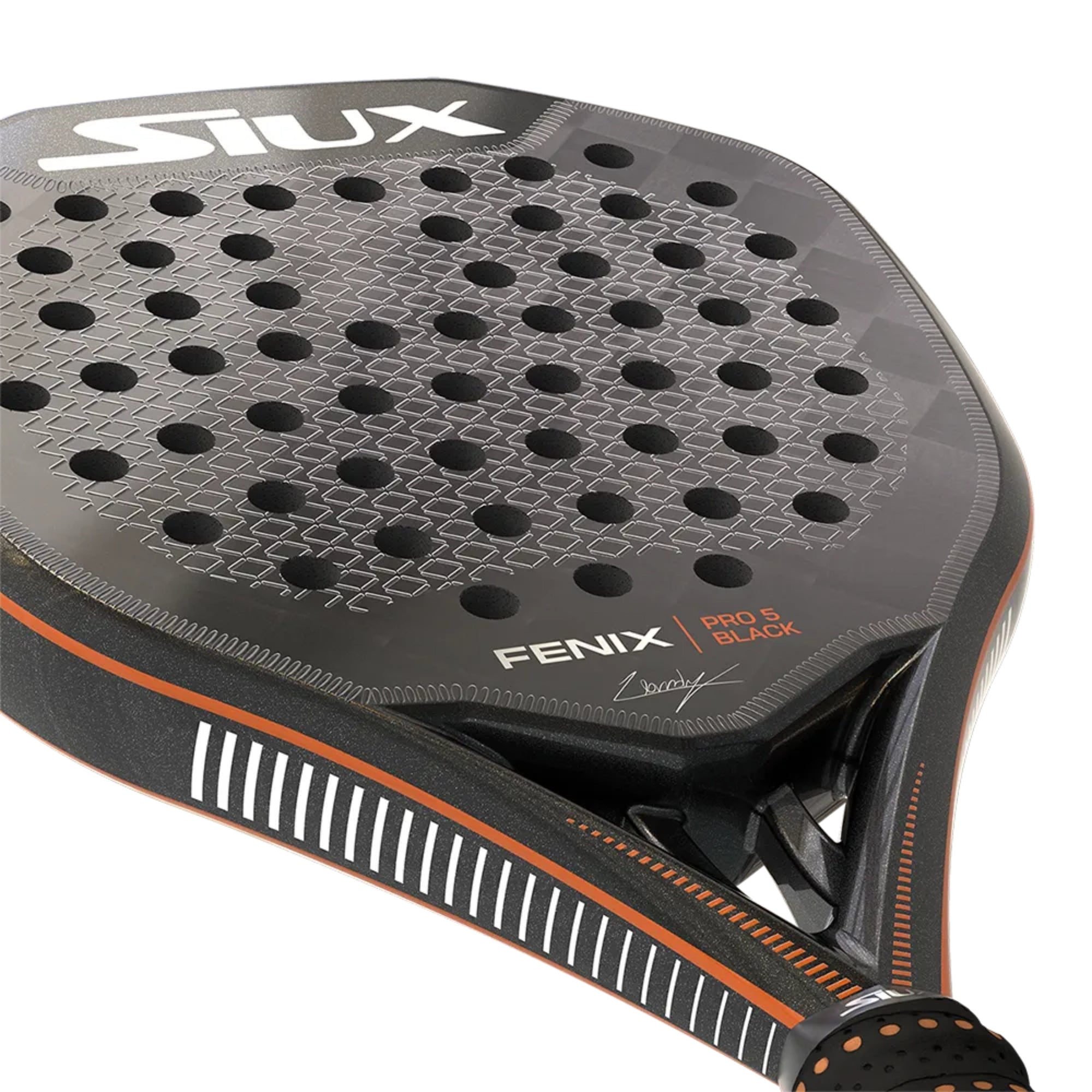 Siux Fenix Pro 5 Black Padel Racket - Face