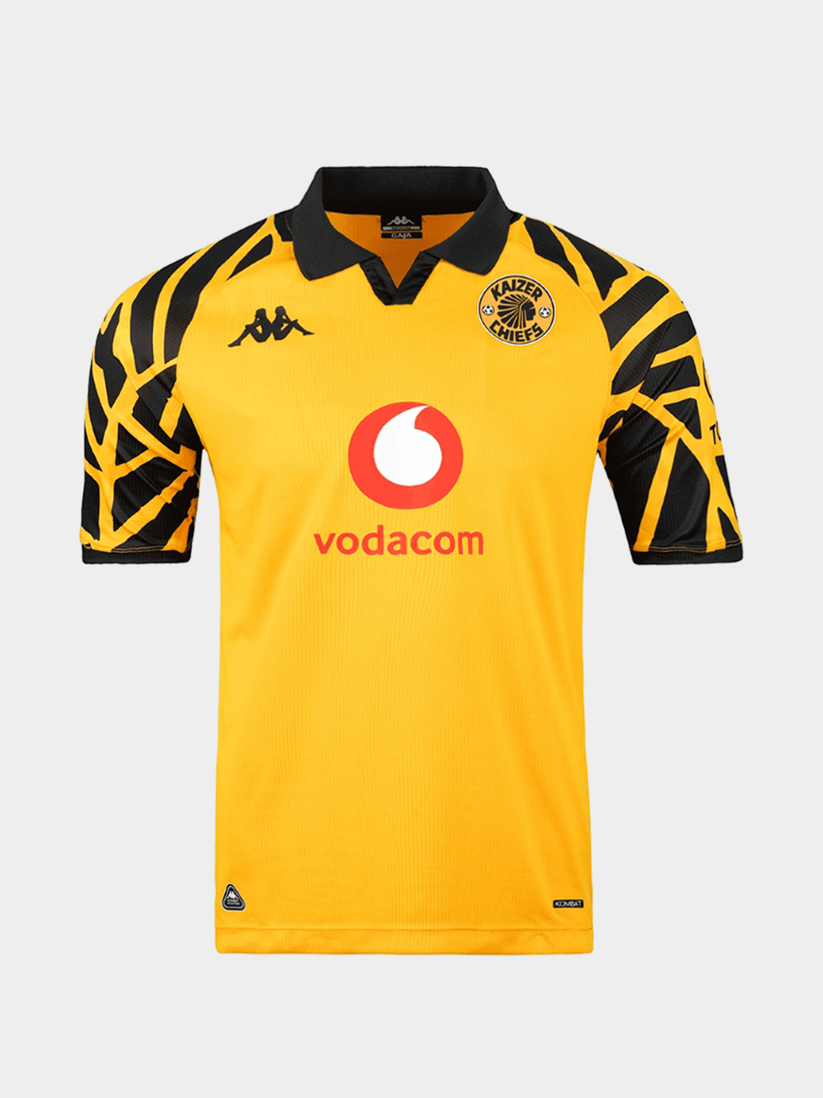 Kappa Youth Kaizer Chiefs Home Yellow Soccer Jersey - Kombat Performance Fit