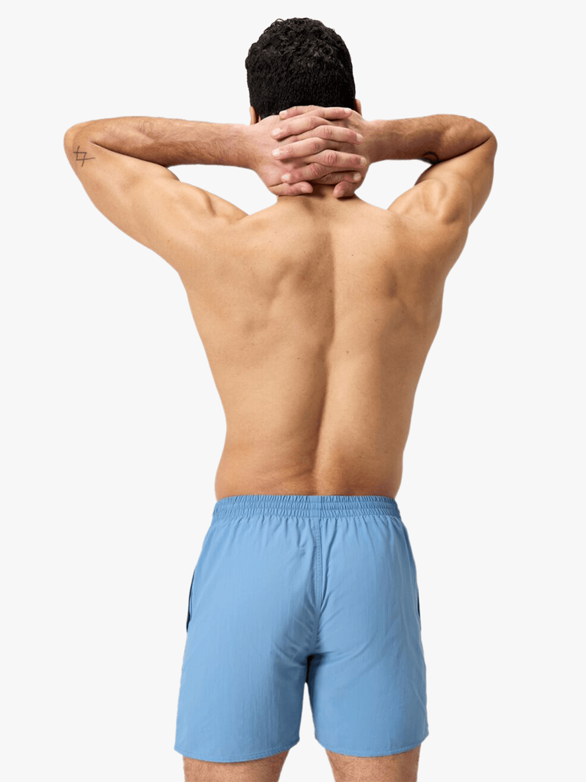 Speedo Men's Essentials 16-Inch Washed Blue Recycled Quick-Dry Watershorts with Pockets