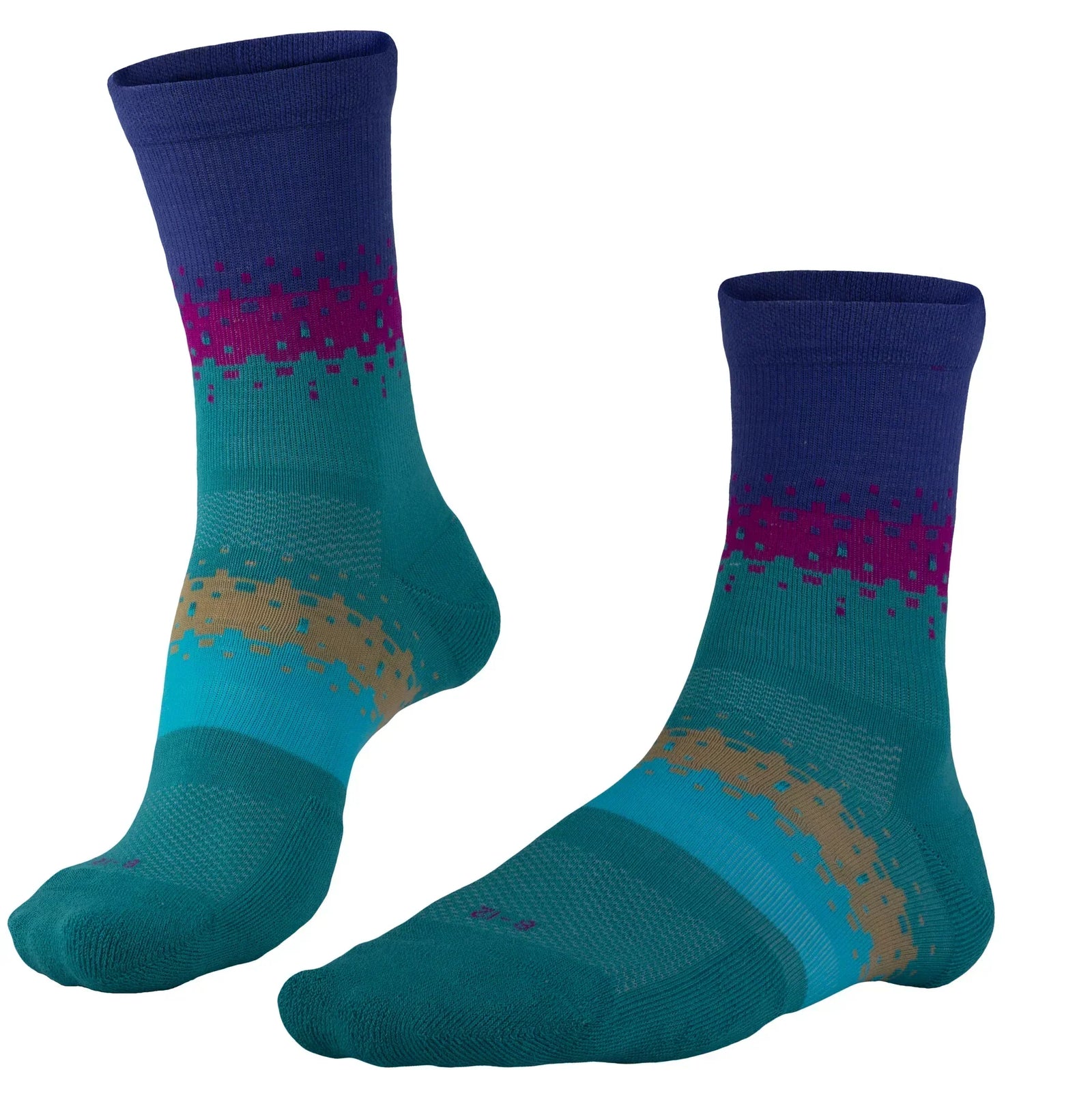 Falke Limited Edition Small Blocks Socks - Zure - Front 