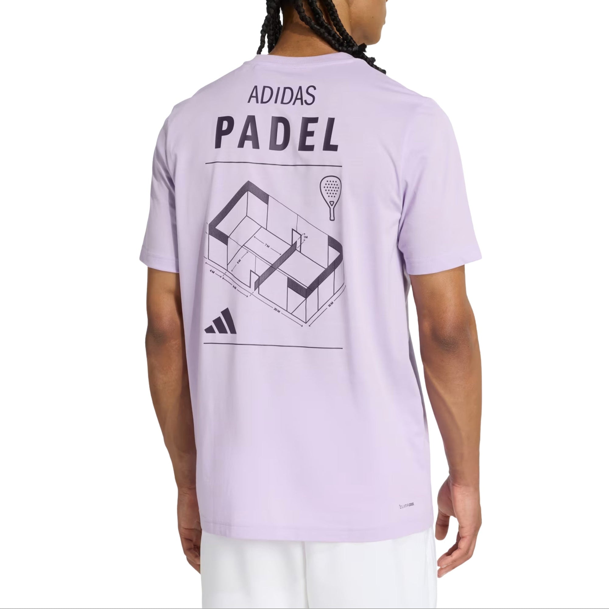 Adidas Padel Category Graphic Tee Purple - Back