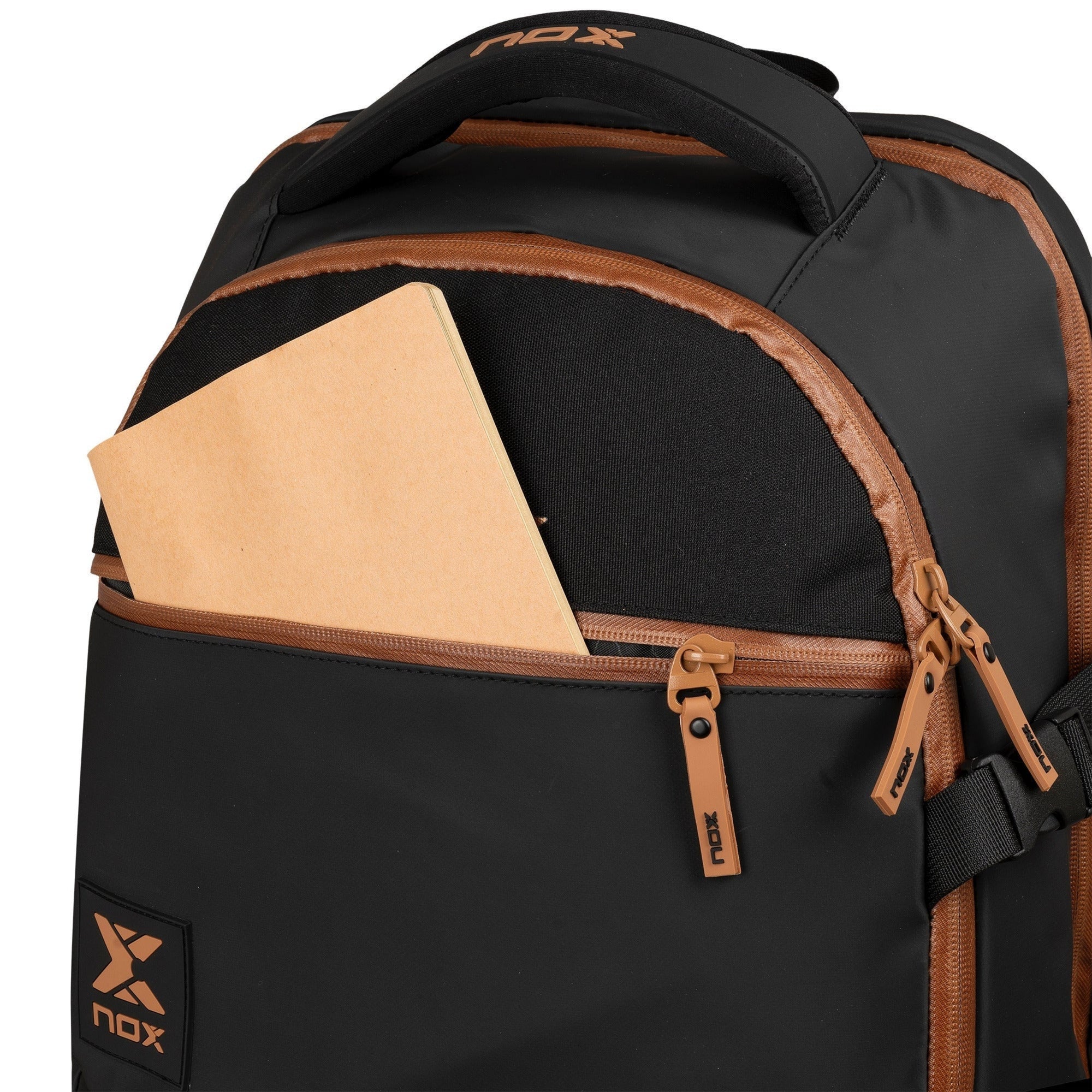 NOX Luxury Open Series Backpack - Black/Brown - Laptop