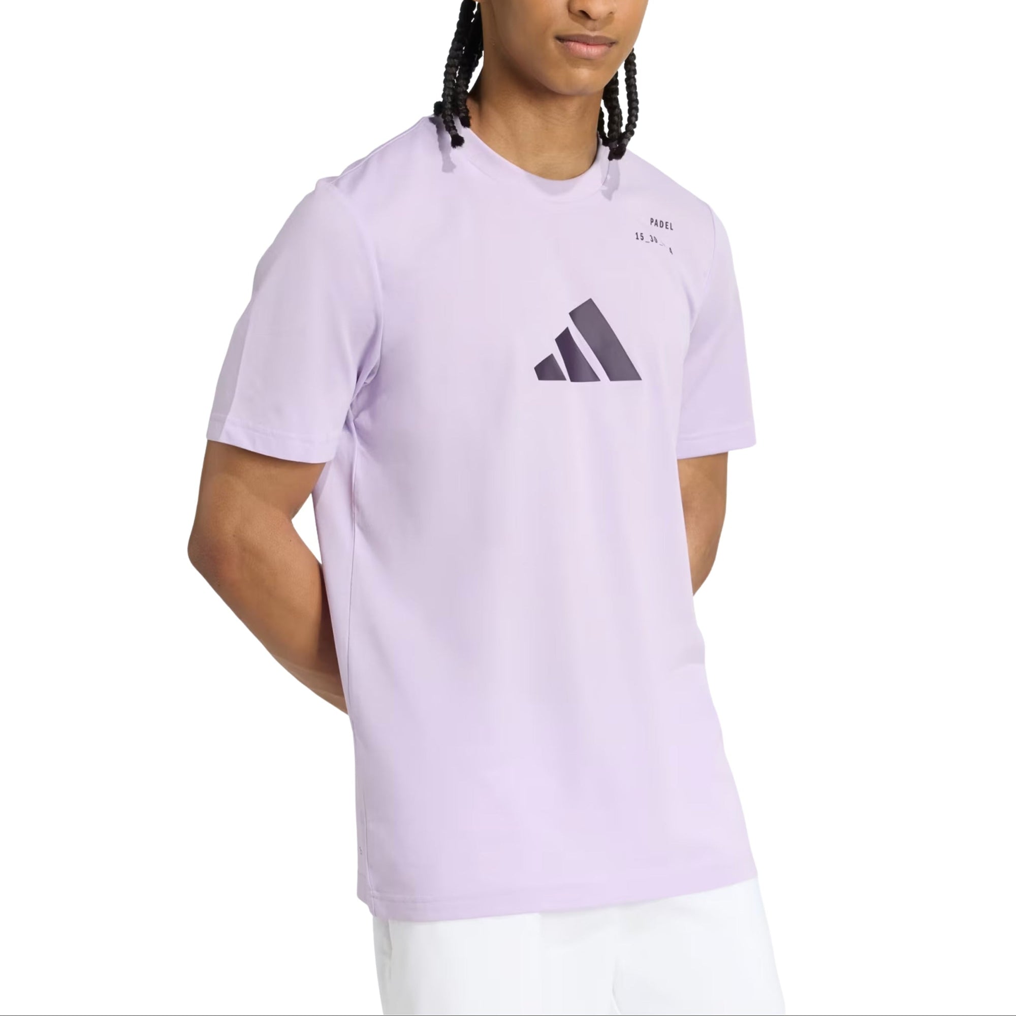 Adidas Padel Category Graphic Tee Purple - Front Logo