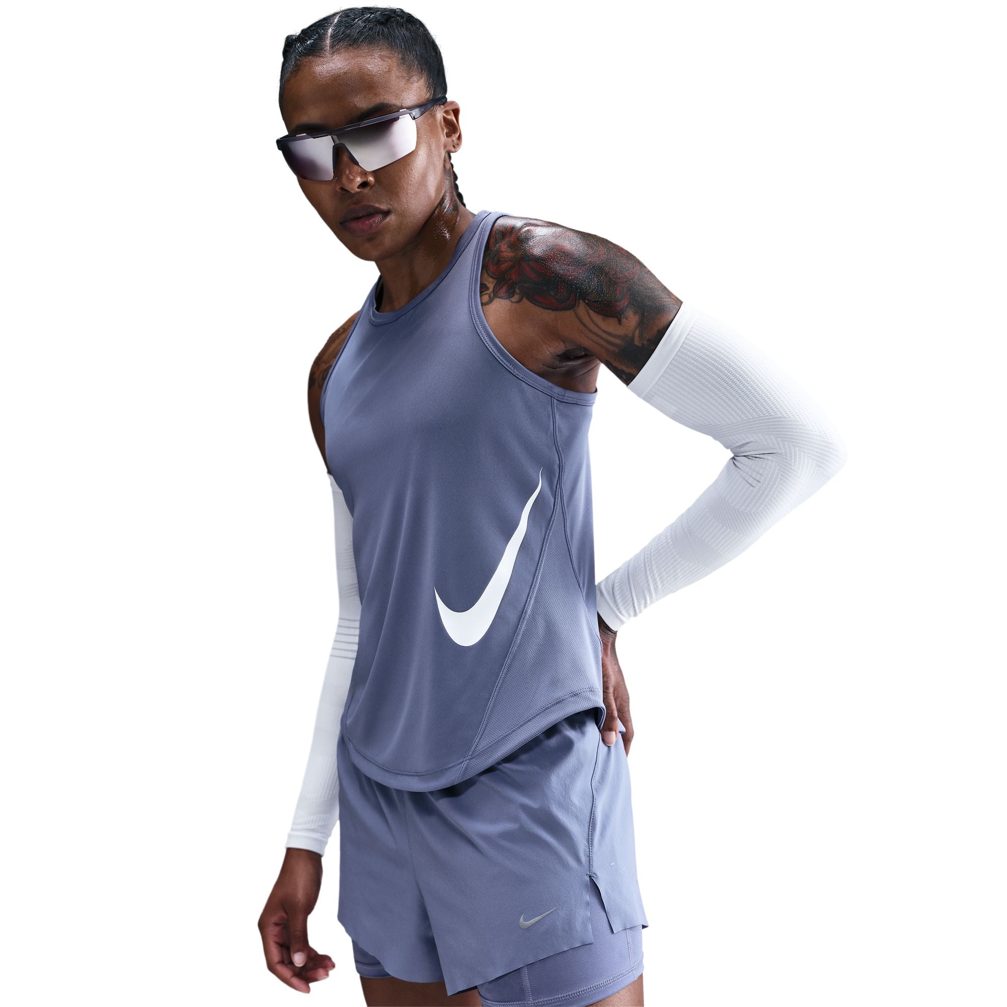 Nike Tempo Swoosh Run Dri-FIT Running Tank Top World Indigo