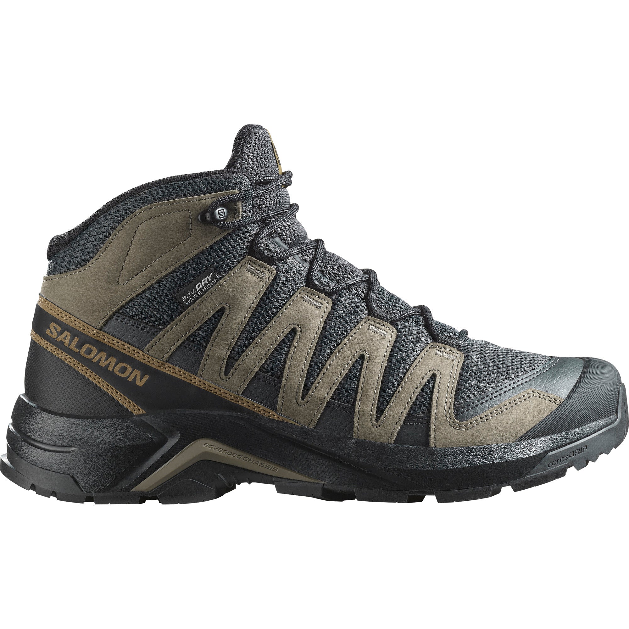Salomon X-Adventure Recon Mid Waterproof Hiking Boots: Durable Leather Trail Footwear