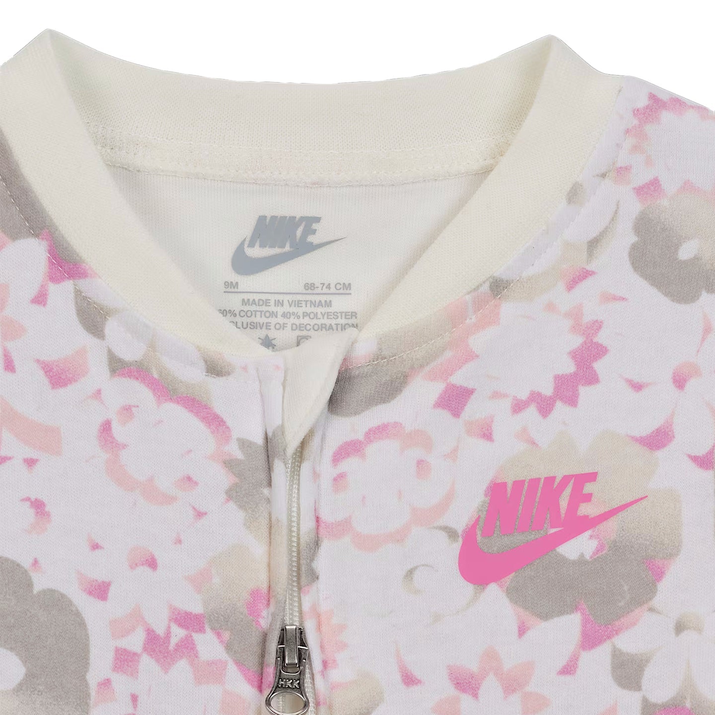 Nike Baby Flowral AOP Footed Coverall - Sail