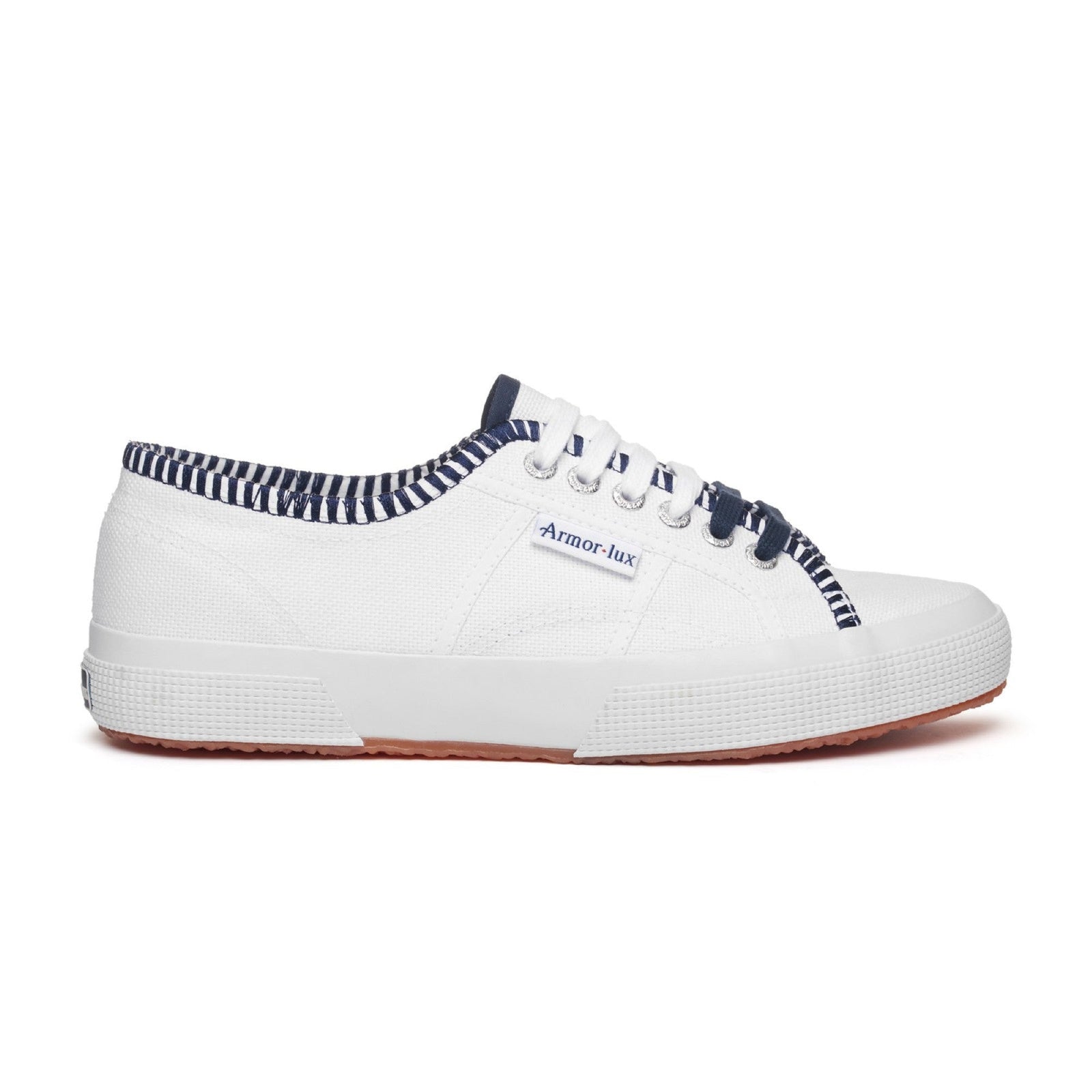 2750 COTTON EMB LINE - WHITE BLUE NAVY