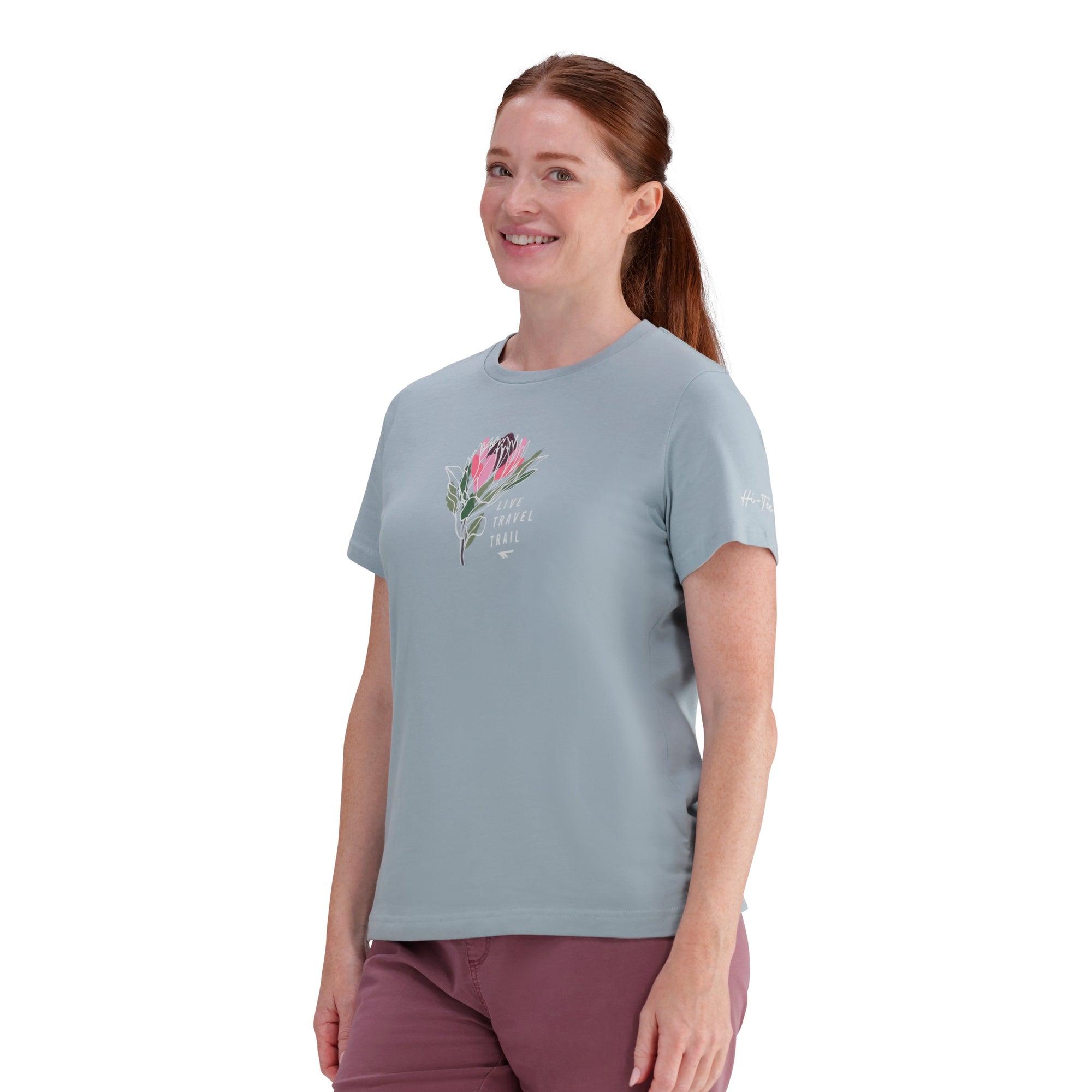 Hi-Tec Women's Soft Cotton Travel T-Shirt: Flexible Comfort & Stylish Design