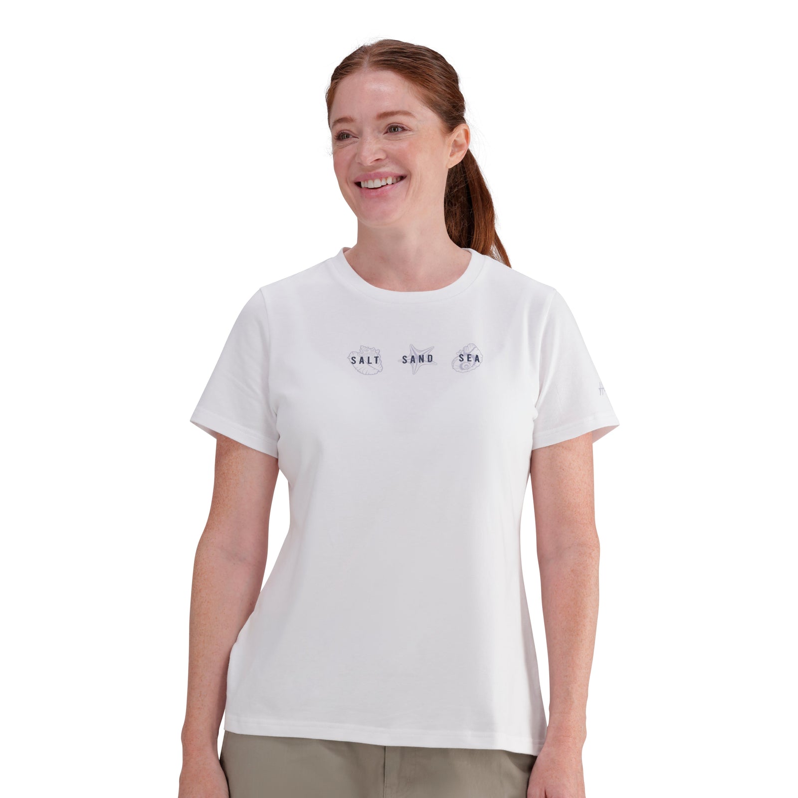 Hi-Tec Ladies' 100% Cotton Salt and Sand T-Shirt – Comfortable, Stylish, Stretchy