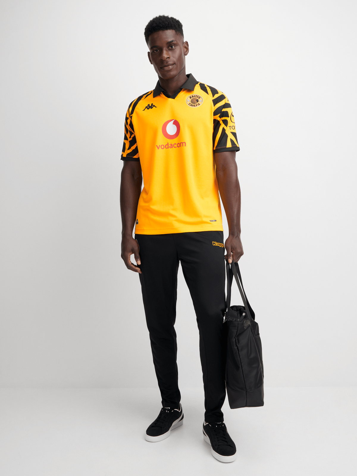 Kappa Men's Kaizer Chiefs 25/26 Home Yellow Stadium Jersey Official Fan Gear
