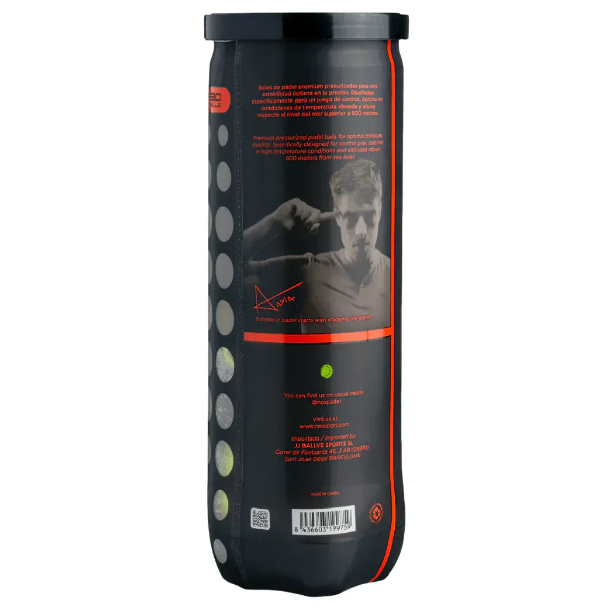 NOX Nerbo Padel Balls - Back