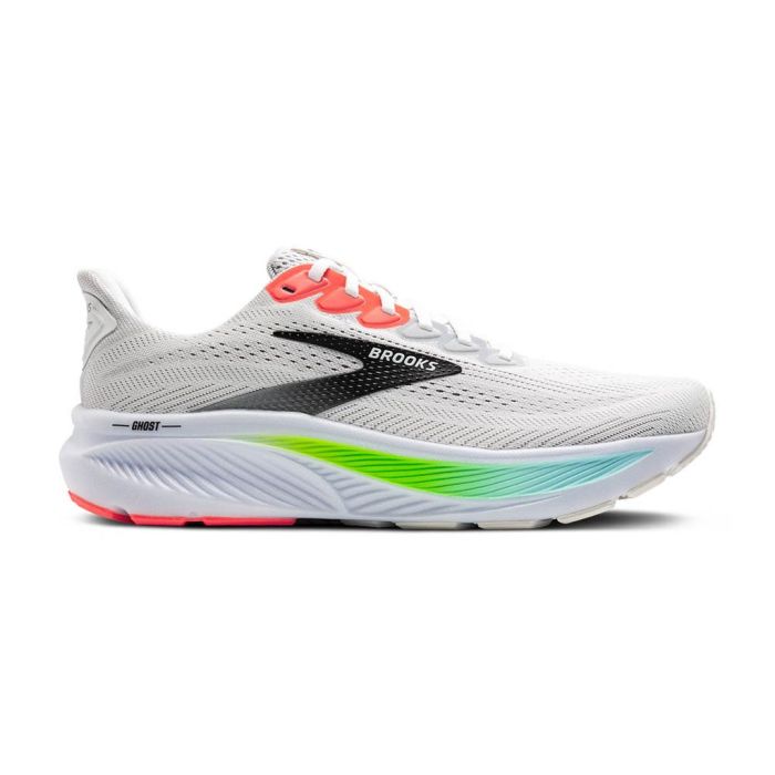 Brooks Ghost 17 White/Pink Clay/Gecko