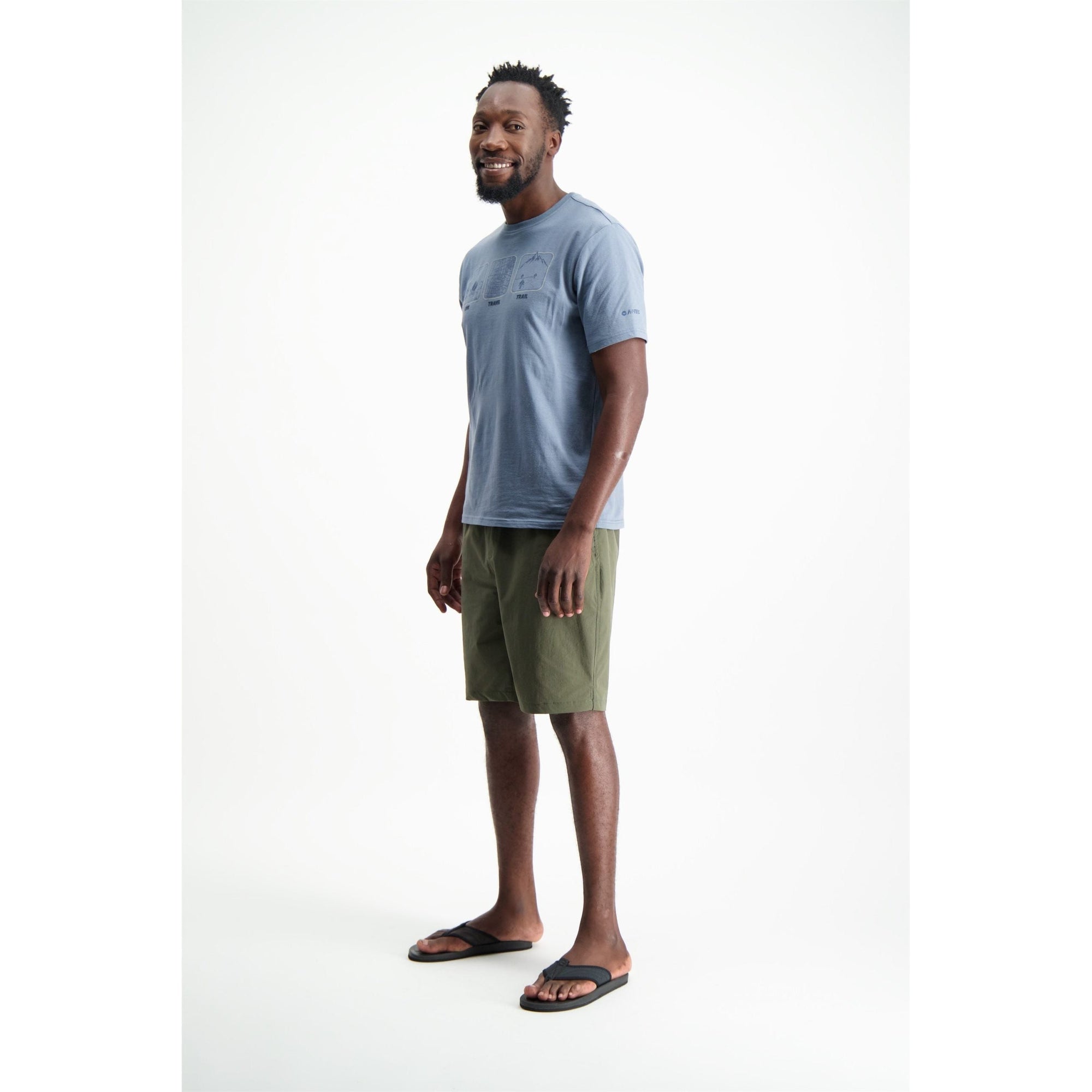 Men's Hi-Tec Outdoor Volley Shorts: Quick-Dry, 4-Way Stretch, Zippered Pockets